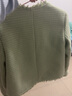 茵曼（INMAN）法式小香风短外套冬季女长袖洋气小个子休闲夹克上衣 茶绿色 S 实拍图