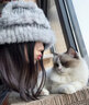 苏木佰新款显脸小兔毛帽子女秋冬保暖毛绒帽针织渔夫帽护耳包头毛线帽 灰色【正常发货】 实拍图
