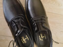 蜻蜓牌男士皮鞋新款商务正装休闲鞋英伦新郎结婚格子男内增高鞋结婚鞋 黑色(增高5CM) 41 实拍图