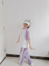 保罗岚芝（BOLOLANZHI）女童夏装休闲套装时髦洋气儿童夏款中大童短袖运动两件套夏季 兔子短袖拼接套装-紫色 170cm 晒单实拍图