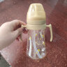 可可萌（COCOME）直通吸管奶瓶2岁以上大宝宝耐咬ppsu直吸式奶瓶3-6岁280ML芥末黄 实拍图