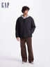 GAP男装印花logo波浪绗线外套轻薄简约风棉服619672 黑色 3XL (185/108A) 亚洲尺码 实拍图