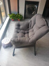 紫叶 懒人沙发椅宿舍椅子家用卧室小沙发椅现代简约单人休闲阳台 C款灰色（桃皮绒布） 实拍图