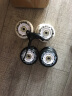 启杰（qigi） 启杰QIGI直排轮滑轮子溜冰鞋轮滑鞋轮子平花轮PU轮闪光轮子耐磨 A款黑白色4个72,4个76/配轴承 实拍图