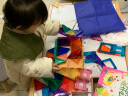 弥鹿（MiDeer）儿童彩窗磁力片积木生日礼物自由拼插磁性棒磁铁玩具新年礼盒 60片钻面彩窗-含收纳袋 晒单实拍图