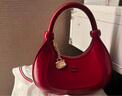 南风Chio2nd海莉日记真皮月牙包包女包秋冬手提包拎包女士单肩斜挎包 樱桃红 实拍图