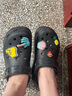 CROCS卡骆驰檀健次同款经典泡芙洞洞鞋轻便舒适男女同款花园鞋|207521 黑色-001(含智必星) 35 (210mm) 实拍图