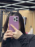 韵宁 适用于苹果手机壳真液态硅胶iPhone手机保护套新款纯色黑加仑紫高级感全包防摔简约情侣款 【炫酷黑】真液态硅胶*不发黄*不变色 iPhone 16Pro 实拍图
