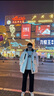 雪中飞【成毅同款】【鹅绒】男女同款羽绒服貉子毛领中长羽绒服工装保暖 糙白|8003 XL 180/100A（尺码偏大选小一码） 实拍图
