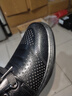 GENAI休闲皮鞋男士真皮商务鞋子男鞋春夏季透气中老年爸爸鞋平底开车鞋 黑色 镂空 洞洞皮凉鞋 透气夏季 39 码 (245mm) 实拍图