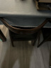 爱必居实木餐椅牛角椅子靠背餐厅橡胶木牛角椅（黑色面）胡桃色 实拍图