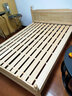 彤新雅【现货闪发】床实木床主卧双人床简约单人床出租房板式床 清漆色+5cm椰棕床垫 宽1.5M*长2M 实拍图