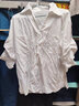 初申春秋衬衫女时尚设计感V领宽松高级感中袖衬衣S13KC2429 白色 M  实拍图