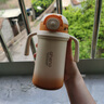 恩尼诺宝宝保温水杯陶瓷内胆儿童吸管杯保温婴幼儿保温奶瓶幼儿园上学 希娅橙 360ml 实拍图