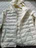 雪中飞短款轻薄羽绒服女新款冬季薄款连帽保暖休闲时尚百搭外套潮 米白 M (160) 实拍图