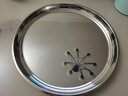 锐佳 加厚不锈钢盘子圆形大圆盘平底浅盘托盘特大号鱼头盘饭店餐厅酒店 【浅款圆盘】40cm 实拍图