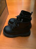 百丽童鞋秋冬儿童靴子女童时尚马丁靴中大童潮流皮靴 黑色30码 实拍图