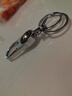 鹏境男士汽车钥匙扣简约定制商务锁匙扣高端挂件创意金属腰挂扣环挂饰 铬色 实拍图