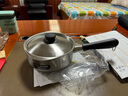柳宗理（SORIYANAGI） 日本进口18-8不锈钢无涂层不粘锅雪平锅 汤锅奶锅辅食锅煮面锅   18cm 哑光带盖三层底 实拍图
