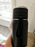 畅印316不锈钢保温杯瓶女高颜值儿童学生便携新款大容量茶水杯子 夜澜黑【杯盖提绳+茶隔】 500ml 实拍图