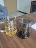 美斯尼 茶杯玻璃杯刻度杯量杯 茶水分离杯创意墨色玻璃泡茶杯 绅士杯 430mL 实拍图