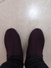 老美华冬季新款女棉鞋加棉保暖舒适防滑休闲中老年妈妈鞋 紫红 35 实拍图