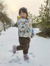 回力童鞋冬季儿童雪地靴加绒加厚时尚女童保暖短靴男童棉鞋 0428粉色 29码 下拉查看内长 实拍图
