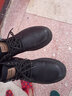 意尔康男靴冬季加绒英伦休闲皮靴复古高帮侧拉链马丁靴百搭工装短靴 实拍图