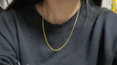 周大生黄金项链绞丝锁骨链素金链经典百搭生日礼物送女友 43cm-4.09g 实拍图