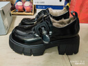 达芙妮加绒乐福鞋厚底百搭2025秋冬新款复古学院jk鞋子女增高黑色小皮鞋 黑色  加绒 37 实拍图