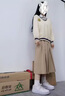 梓洛兰ZiLuolan2025春秋季套装学生韩版宽松学院风假两件毛衣+百褶半身 米白色毛衣+半身裙 2038# M 建议95-110斤 实拍图