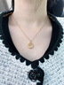 中国黄金（CHINA GOLD）黄金项链女款足金莫比乌斯结婚吊坠素链母亲节生日礼物送女友老婆 精工*约1.2g 足金吊坠+赠银链+心动礼盒 实拍图