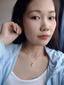 艾芙洛S925银玉髓福袋项链女钱袋送女友老婆生日520情人节母亲节礼物 金色福袋项链(有货 商家发货） 实拍图