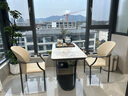 努扬岩板阳台茶桌椅组合轻奢现代高级感烧水壶一体茶几客厅家用小茶台 香奈儿阳台茶台+1双弯椅2马鞍凳 120*60 实拍图