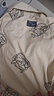 马登工装美式复古建御雷神印花衬衫纯棉亚麻宽松米色短袖衬衣男夏薄款 韵白色 XL 实拍图