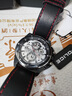 POLICE警察意大利魄力思两地时双时区机芯赛车欧美飞行员大表盘石英手表 F黑白PL.14688JSBS/04 实拍图