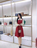 唐菓蜜针织连衣裙女2025秋冬新款女装韩版时尚百搭收腰显瘦新年红色裙子 红色 M 实拍图