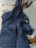 哈吉斯（HAZZYS）品牌童装女童外套秋新款三防透气弹力挺括有型连帽厚风衣 藏蓝 130 晒单实拍图