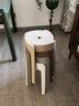 顺喆家用凳子塑料凳加厚餐凳圆凳客厅餐厅可叠放椅凳换鞋凳高凳子简约 加厚6把装-白2灰2卡其2 实拍图