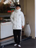 鸭鸭（YAYA）【238g高充绒】羽绒服中长款男士2025年冬季连帽保暖加厚防寒外套 白色YE2B008875W 【新国标90高充绒/-20°抗寒】 XL 180 实拍图