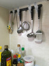 优勤（YOUQIN）枪灰免打孔厨房挂钩架壁挂式置物架多功能锅铲勺子用品大全收纳架 枪灰-厨房挂钩【6钩】 实拍图