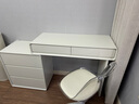 梳妆台卧室简约奶油风实木化妆桌高级感斗柜书桌一体转角可伸缩 奶油白【送货上门包安装】 1米+0.6米3斗柜+妆镜+妆椅 实拍图