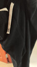 真维斯（JEANSWEST）阔腿裤子女2025春秋季新款直筒休闲裤女装宽松百搭雪尼尔垂感长裤 黑色 纯色 XL 实拍图