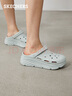 斯凯奇（Skechers）洞洞鞋夏季厚底沙滩凉鞋女外穿高级感包头踩屎感多巴胺泡泡鞋 灰色/GRY 36 尺码偏大，建议选小一码 实拍图