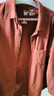 MUJI 男式 法兰绒 衬衫 男士长袖衬衣外套 休闲纯棉全棉 ACA77C1A 砖红色 M (170/92A) 实拍图