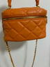 CHARLES&KEITH菱格链条盒子小方手提包斜挎包包女包生日礼物CK6-80781893 Orange橙色 XS 实拍图