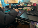 赛森 电脑桌台式家用电竞游戏桌办公学习桌工作台简易写字长条书桌子 160*60暗夜黑【增高架+集线器】 实拍图