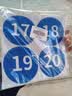 玛仕福 防水PVC号码贴 直径10cm数字贴纸编号餐桌号活动序号1到20（蓝底白字） 实拍图