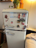 优诺（EUNA）复古小冰箱小型家用双门冷藏冷冻冰箱BCD-113R 雪融白 实拍图