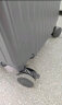 梦旅者多功能旅行箱高颜值铝框大容量拉杆箱万向轮行李箱密码箱男女学生 太空灰 24英寸（托运箱+USB充电） 实拍图